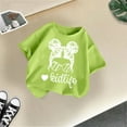 thumbnail image 2 of Polo Shirts for Girls Size 8 Kid Girls Cute Graphic Printed Round Neck Short Sleeve Tee Summer Casual T Shirt Tops Z4-GN2, 130, 2 of 4