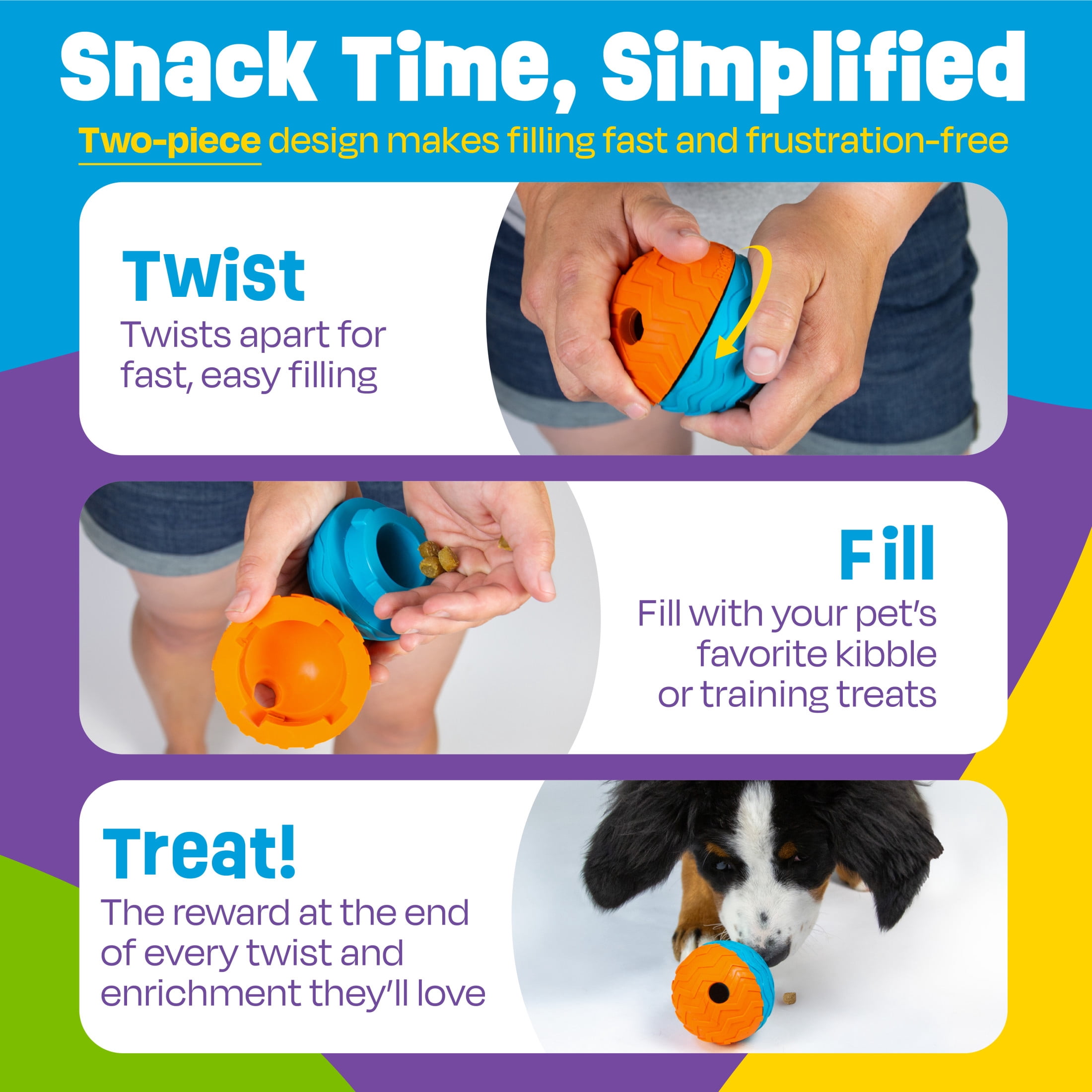 Brightkins Tough & Tumble 2-piece Texture Ball Small,  Puppy Essentials
