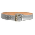 thumbnail image 4 of Women's Litchi Veined Double Stitch Double Hole Tapered Leather Belt, 4 of 6