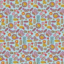 Malibu Barbie Icons Blue Cotton Fabric