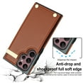 thumbnail image 4 of Wallet Case for Samsung Galaxy S22 Ultra, Vintage Premium PU Leather Ultra Slim Case with Card Holder, Protective Anti-drop Magnetic Clasp Phone Case for Samsung Galaxy S22 Ultra, Brown, 4 of 7