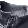 thumbnail image 6 of Jessboyy Mens Bomber Jackets Fall Winter Midweight Stand Collar Zip up Jacket Work Trendy Casual Windbreaker Jackets Gray,L, 6 of 8