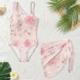 thumbnail image 4 of SEANATIVE 15-16 Year Kid Girl Swimsuit with Mesh Skirt Coverup One Piece Bathing Suit Comfortable Stretch Summer Swimwear with Adjustable Strap, Pink Floral, 4 of 7
