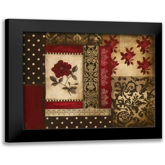 Poloson, Kimberly 14x12 Black Modern Framed Museum Art Print Titled - Love is a Rose I