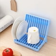 thumbnail image 5 of 2Pcs Dish Drying Rack 180-Degree Opening Foldable Storage Draining Stand Cutlery Holder for Dish Spoons Forks, 5 of 10