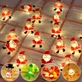 thumbnail image 4 of Guirnalda de luces navideñas de Papá Noel, colgante para árbol de Navidad, decoración navideña para el hogar, regalo de Navidad 2024, Año Nuevo 2025, 4 of 5