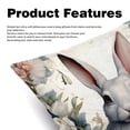thumbnail image 2 of Rabbit Covers Set of 2 - Available in 16x16, 18x18, 20x20 Inches with Unique Patterns - for Home Decor, Throw Pillow Inserts, Pillow Inserts, Bed Pillow - Ideal for All Occasions!, 2 of 6
