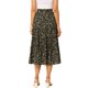 thumbnail image 3 of Falda Floral para Mujeres Chifón A-line Larga con Volantes Boho Verano Midi Falda S Verde, 3 of 8