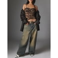 thumbnail image 2 of Biezeib Women Crop Camisole Summer Ruched Spaghetti Strap Tank Tops Sleeveless T-Shirt for Streetwear Clubwear, 2 of 6