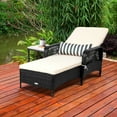 thumbnail image 3 of Patiojoy Chaise Longue d'Extérieur en Rotin Chaise de Patio Inclinable avec 6 Positions Dossier Réglable, 3 of 10