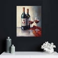 thumbnail image 4 of COMIO Wine Pictures Wall Decor: Red Wine Bottle with Two Glasses Kitchen Wall Decor Canvas Wall Art with Frame, 4 of 4