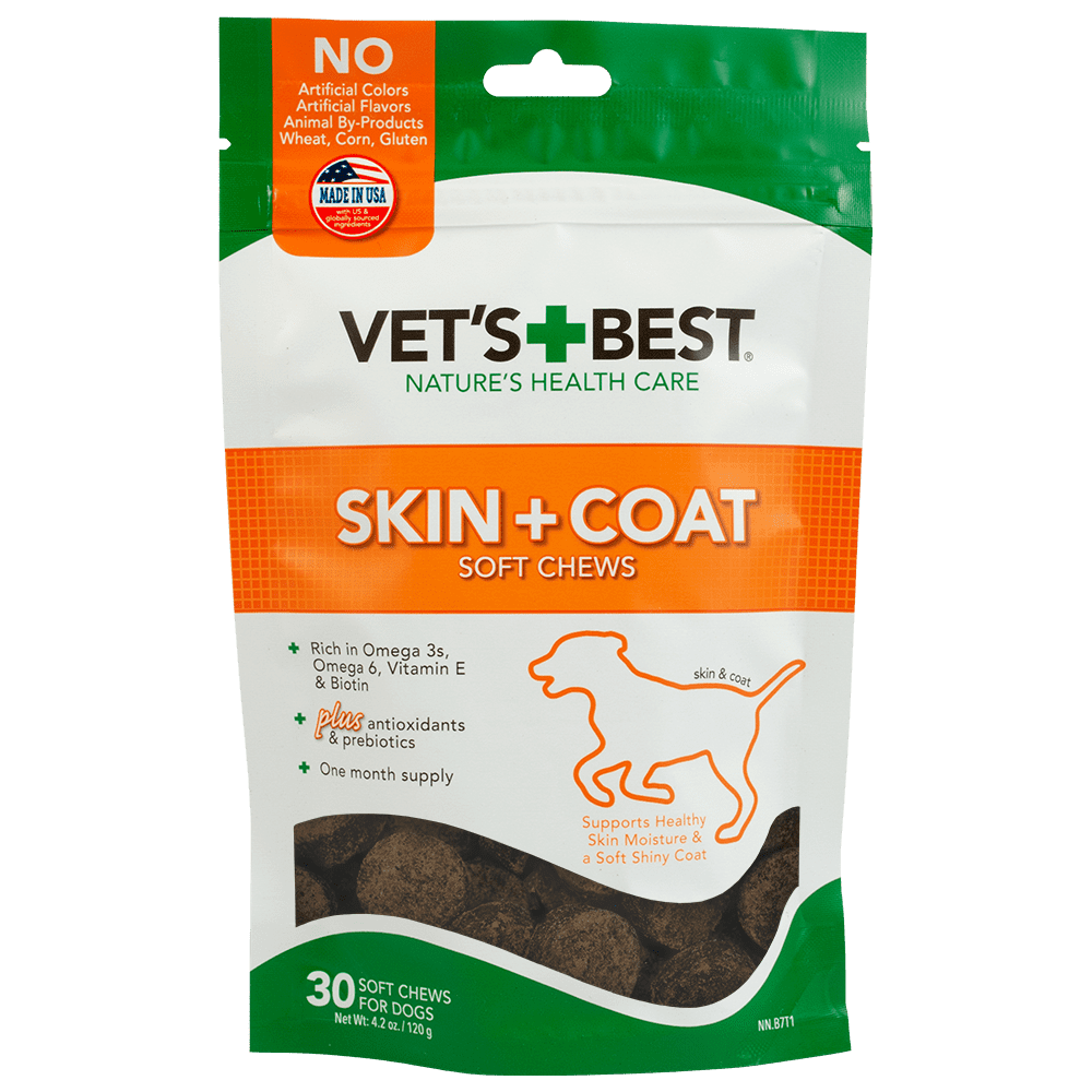 Vet's Best Skin & Coat Dog Supplements Formulated with Vitamin E and