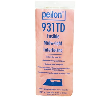 Pellon 931TD Midweight Fabric Interfacing, White 20" by the Yard Precut