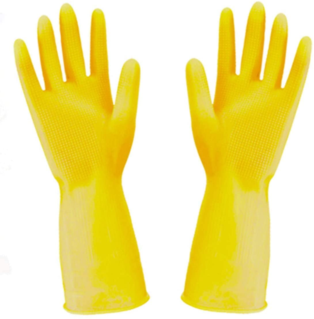 Household Yellow Rubber Gloves 