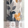 thumbnail image 3 of Watercolor Leaves Sheer Curtains for Living Room Bedroom Country Retro Botanical Vines Plants Sheer Curtains 54 Inch Long 2 Panels Set Light Filtering Curtain Window Treatments Drapes for Dining Room, 3 of 6