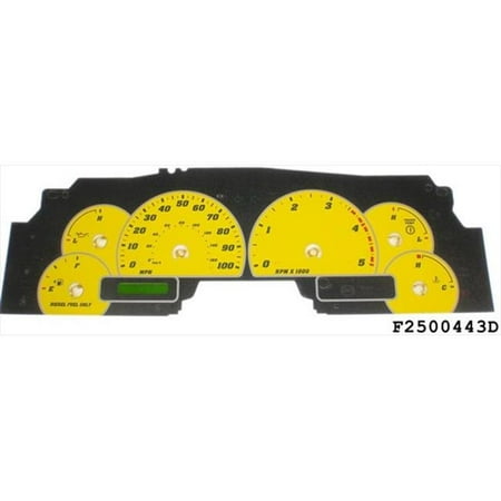 Us Speedo Gauge Faces - US SPEEDO F150RAP119 Gauge Face Overlay Orange - 2011-2014 Ford F-150