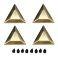 thumbnail image 2 of 4x botones traseros de tornillo de perno triangular para manualidades de cuero DIY decoración de bolsos 22x13mm - Bronce Zulema Tornillos de remache trasero, 2 of 8