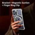 thumbnail image 6 of Case for iPhone 16 Pro Max Phone Case [Compatible with Magsafe],Frameless Metal with Ring Stand,360°Rotating Magnetic Kickstand Protective Cover,Slim Shockproof Anti-fall Thin Case,Titanium, 6 of 11