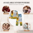 thumbnail image 7 of Wukai butterfly and sunflower Print Women’s Pajama Long Sleeve Sleepwear Soft&nbsp;-X-Large, 7 of 7