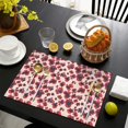 thumbnail image 4 of Pioneer Flower Floral Print Pattern Summer Placemats Table Placemats Set Of 4-Linen Kitchen Washable Placemats Table Mats 12x18 Inch Non-Slip Heat Resistant, 4 of 5