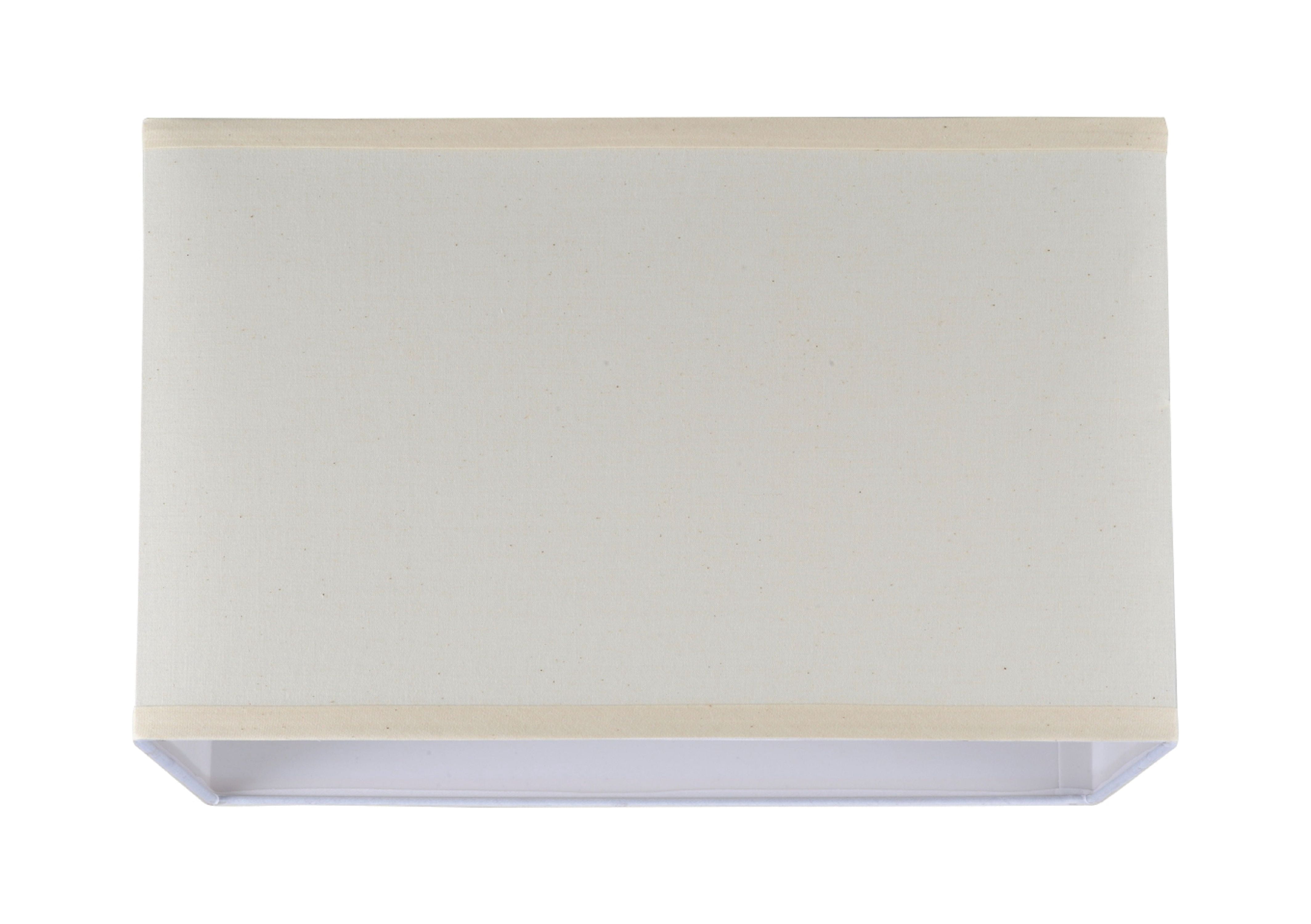 Aspen Creative 36002 Transitional Rectangle Hardback Shape Spider Construction Lamp Shade in Off-White, 8" + 16" wide (8" + 16") x (8" + 16") x 10"