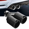 thumbnail image 1 of Tubo de escape trasero de coche, tubo de escape trasero doble de fibra de carbono para coche, punta de escape de coche con rendimiento finamente ajustado, 1 of 9