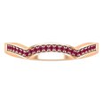 thumbnail image 2 of Dazzlingrock Collection Round Ruby Contour Curved Stackable Wedding Band for Women in 14K Rose Gold, Size 8.5, 2 of 4