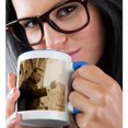 thumbnail image 2 of 3drose, Teddy Roosevelt the Bull Moose Speaks Sepia, 15oz Two-tone Blue Mug, 2 of 6