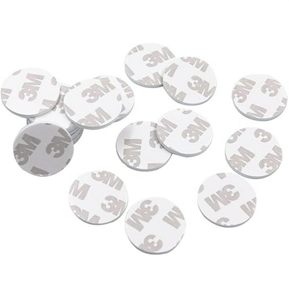 Double Sided Adhesive Pads,Round Sticky Pads Heavy Duty,Strong Mounting Tape,Pre-Cut Foam Pads, Waterproof for Walls Picture, Car, Home, Office (2 x 25mm)