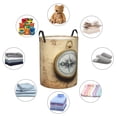 thumbnail image 5 of KLL Magnetic Old Compass On World Map Waterproof Foldable Laundry Hamper Bucket with Handles for Storage Bin,Kids Room,Home Organizer (Medium ), 5 of 7