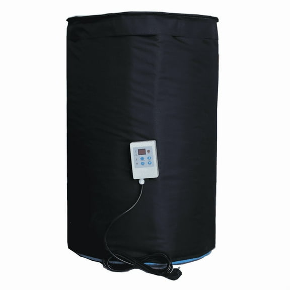 fervidolize 55 Gallon Black Covered Drum Heater, 120V 2000W Metal Oil Drum Heater with Thermostat