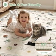 thumbnail image 4 of ATHOPE 2x3 Small Area Rugs for Entryway, Non Slip Low Pile Animal Cat Floral Washable Rug, Medallion Carpet for Front Door Kitchen Bathroom, Beige, 4 of 7