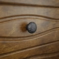 thumbnail image 5 of Renovators Supply Black Round Iron Cabinet Knob Pull 1.25" Diameter Antique Black Powder Coated Knobs for Kitchen Cabinet Drawer Pull Handles w/Hardware Pack of 5, 5 of 6