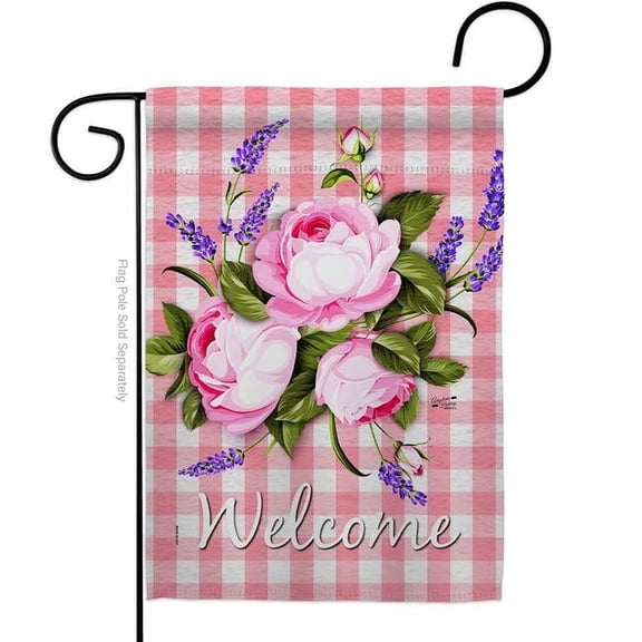 Angeleno Heritage G135408-BO 13 x 18.5 in. Roses Garden Flag with Spring Floral Double-Sided Decorative Vertical Flags House Decoration Banner Yard Gift