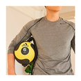 thumbnail image 3 of AEROMATS Elite Power Rope Medicine Ball for Core Strength/Rotational Movements Training - 6 lbs - Black/Yellow - 9" Diameter - 39" Rope, 3 of 5