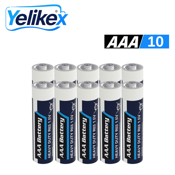 Yelikex AAA Battery 10 Pack, Dual A Battery 1.5V R6P, Suitable for Home and Electronic Devices, 10-year Shelf Life