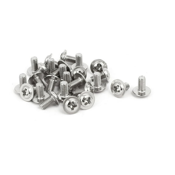 Computer PC Case Metal  Washer Motherboard Screw M3x6mm 25pcs