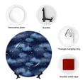 thumbnail image 4 of Salouo Starry Sky Pattern Bone China Decorative Plate,Holiday Decor Decorative Ceramic Plates with Stand Elegant Home DéCor for Hallway/Living Room/Bedroom-6in, 4 of 6
