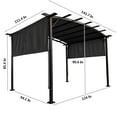 thumbnail image 2 of Unique Choice 12 x 9 Ft Outdoor Pergola Patio Gazebo: A Steel-Framed Grape Gazebo with a Retractable Shade Canopy, Perfect for Gardens, Terraces, and Backyards as a Sun Shelter, 2 of 6