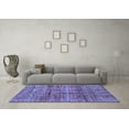 thumbnail image 3 of Ahgly Company Indoor Square Abstract Blue Modern Area Rugs, 3' Square, 3 of 4