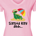 thumbnail image 4 of Inktastic Siesta Key Florida Summer Vacation Women's V-Neck T-Shirt, 4 of 5