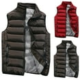 thumbnail image 2 of zfwon Men Winter Down Puffer Vest Plus Size Stand Up Collar Gilets Winter Warm Sleeveless Coats Thick Zipper Waistcoat Fashion Thick Warm Outdoor Travelling Walking Jackets, 2 of 9