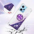 thumbnail image 3 of Funda para Xiaomi Redmi Note 12 4G con Brillo Líquido Flotante, Purpurina, Parachoques y Anillo Giratorio Soporte, 3 of 5