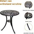 thumbnail image 4 of ZXNYH Patio Bistro Set.Rust-Resistant Cast Aluminum Bistro Table Set with Umbrella Hole for Backyard (Rose White), 4 of 7