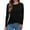 Black 2, variant on Long Sleeve Tops for Women Raglan Round Neck Tunic T-shirts, Black XL