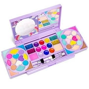 Tomons Kids Washable Makeup Kit, Fold Out Makeup Palette with Mirror, Make Up Toy Gifts for Girls - Safety Tested- Non Toxic