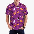 thumbnail image 2 of Balery Halloween2 Printed Men’s Short Sleeve Polo Shirt, Midweight Men's Shirt,Golf Polo shirts -3X-Large, 2 of 8