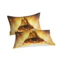 Fashion Bedroom Decor Golden Bell Printed Comforter Cover Pillowcase
