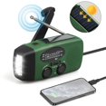 thumbnail image 1 of Dsseng Emergency Radio  Solar Hand Crank Self-Powered Weather Radio with 2000mAh Rechargeable Battery  Bright LED Flashlight  for Household Emergency  Outdoor Survival, 1 of 7