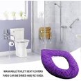 thumbnail image 5 of Funda de asiento de inodoro, cojín suave para asiento de inodoro, calentador de inodoro, lavable, universal, con cremallera, 5 of 5